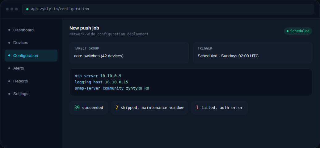 Zynty application screenshot