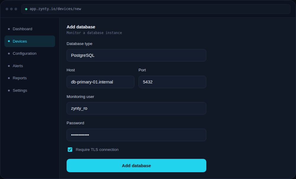 Zynty application screenshot