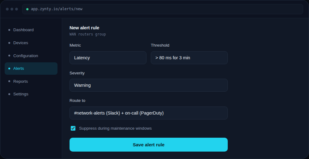 Zynty application screenshot