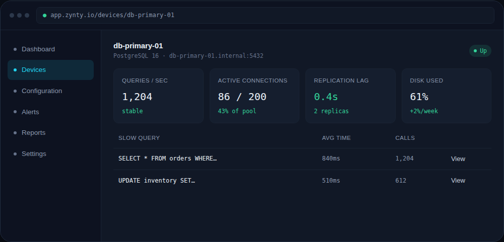 Zynty application screenshot