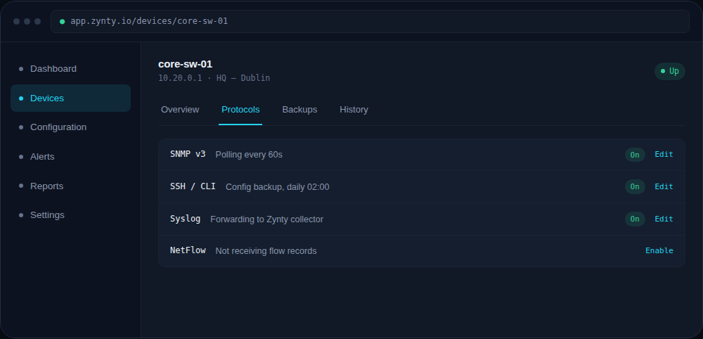 Zynty application screenshot